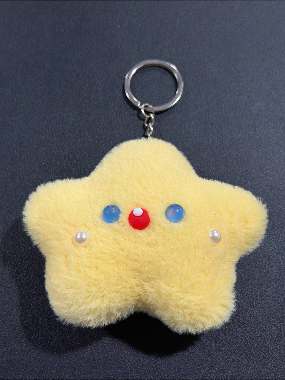 Yellow Star Plush Keychain - Cute Kids Accessory